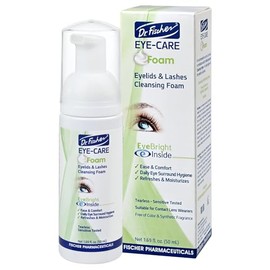 Dr. Fischer Espuma para el cuidado de los ojos | Un limpiador de párpados y pestañas para calmar, aliviar, refrescar e hidratar la piel alrededor de los ojos | Sin conservantes y parabenos | Fórmula suave, sin desgarros, limpieza – 1.7 onzas líquidas.