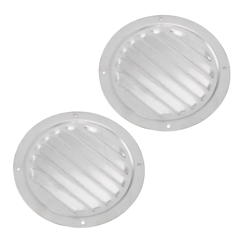 2PCS Round Louvered Air Vent Stainless Steel Marine Grade Rainproof