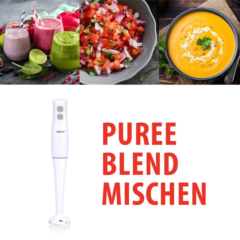 alpina Hand Blender - Purée Stick 400W - Hand Blender