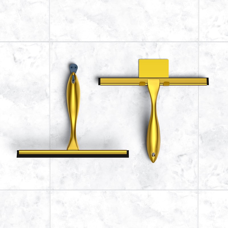 Shower Squeegee for Glass Door 12-Inch Stainless Steel Bathroom Squeegee
