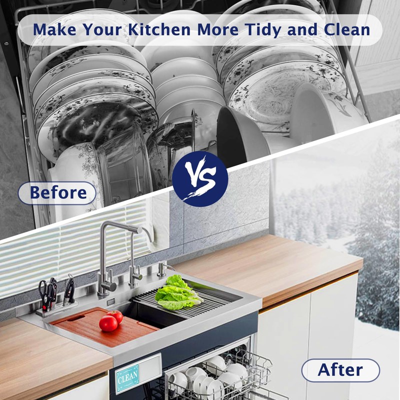 Dishwasher Magnet Clean Dirty Sign for Kitchen Organization and Storage