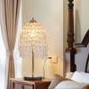 juruilight 19 Inch Gold Crystal Table Lamp,Elegant Nightstand Lamp with
