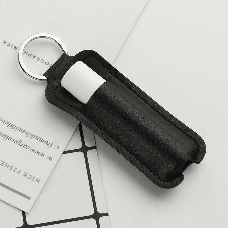 luzen 4Pcs PU Leather Lipstick Lip Balm Case Holder Portable