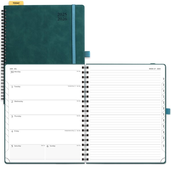 POPRUN Agenda 2025-2026 Weekly Planner Notebook (8.5''x 10.5'') Academic Calendar