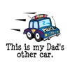 CafePress Dad's Police Car Rectangle Sticker Rectangle Bumper Sticker Car