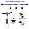 Yuhoolamp 200FT Outdoor String Lights with 60+3 Replaceable S14 Edison