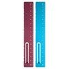 sourcing map 2pcs Straight Ruler 15cm Metric Metal Aluminum Alloy