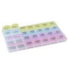 Weekly Pill Organiser, Pill Organizer 7 Days 4 Compartments Morning