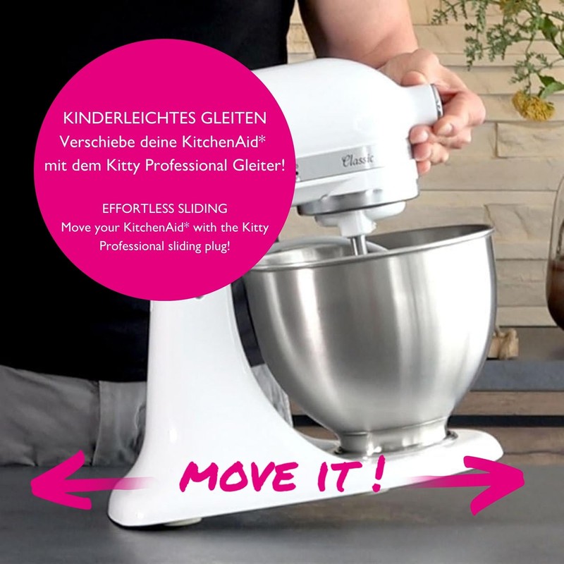 Kitty Professional Plug-in Sliding Attachment "Mover" Compatible with Kitchen Aid