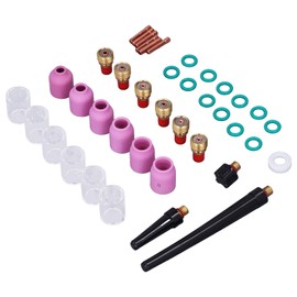 40Pcs TIG Welding Torch Accessories Kit Collet Alumina Nozzle Gas Len Glass Cup for WP‑9/20/25
