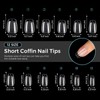 TOMICCA Nail Tips 240Pcs Short Coffin Acrylic Nails Gel Nail