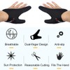 2Pcs Fishing Protective Gloves Finger Stall, Black Thumb + Index