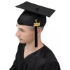 GraduationMall Matte Graduation Gown Cap Tassel Set, Black, Xs 45