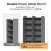 ALLTIDYUP Grey 5-Tier Hanging Closet Storage Organizer - Space-Saving Dual-Row