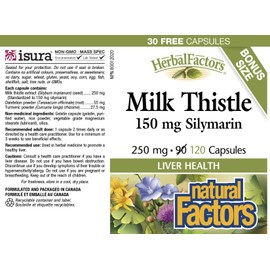 Natural Factors Milk Thistle - Bonus Size - 120 capsules