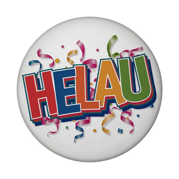Helau Magnet with Colourful Confetti Design, Perfect for Carnival Decoration,