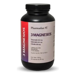 Magnesio Complex Pharmadan Citrato Glicinato Treonato Sabor