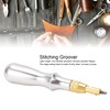 Stitching Groover Aluminum Handle Leather Edge Beveler Trenching Tool for