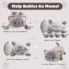 Kawaii Siamese Cat Plush – Mommy Cat with 4 Baby
