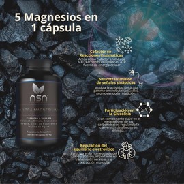 Ultra Magnesio – 5 Magnesios en 1: Orotato, Glicinato, Citrato, Gluconato y Óxido | 50 Días de Suministro