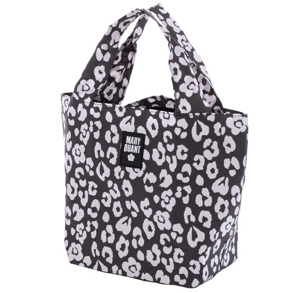 Mariqwant (Mary Quant) Mini Washable Eco Bag (Approx. 8.7 x 7.1 x 5.1 inches (22 x 18 x 13 cm), Black