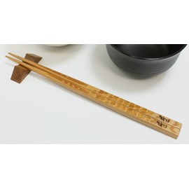 Yakusugi High-Quality Japanese Chopsticks for Couple Chopsticks with Chopsticks Rest Wave Type 9.1 inches (23 cm), 9.4 inches (24 cm) Chopstick