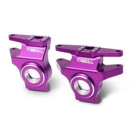 Treal High-Strength 7075 Aluminum Front Knuckles (2pcs Set) CNC Machined Upgrades, Compatible with Vanquish H10 Optic RC Crawler(Purple)