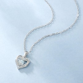 Moissanite Collection Pendant Necklace | Lab Grown 1.0ct Diamond & Rhodium Plated Pendant | Sterling Silver Necklace for Women | Moissanite Necklaces for Women | Charm Necklaces | Non Tarnish Pendants