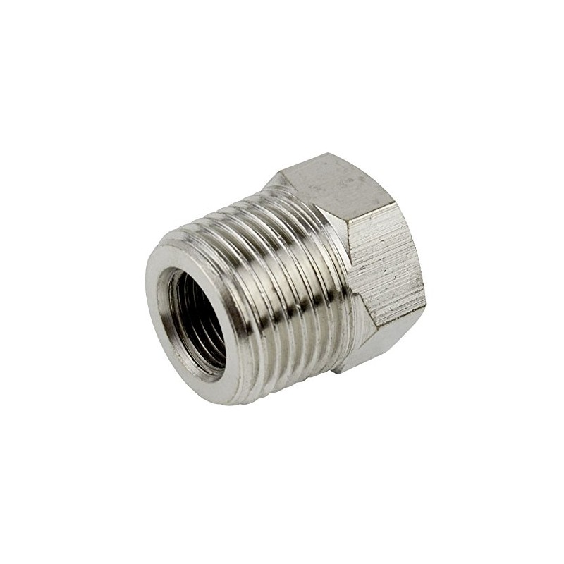 1/2" BSP Male to 1/4" BSP Female Threaded Adapter Hex