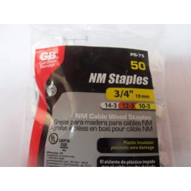 Gardner Bender GB Plastic Staples 3/4"  Bag/50  Gardner Bender  NEW