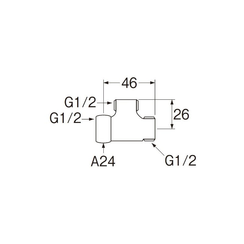 SANEI G1/2 JT6-6X-13 Plumbing Components, Cheese with Single Nut, Rotary