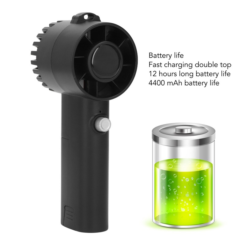 Adjustable Turbo Mini Fan 4400mAh Dust Blowing Adjustable Rechargeable Handheld