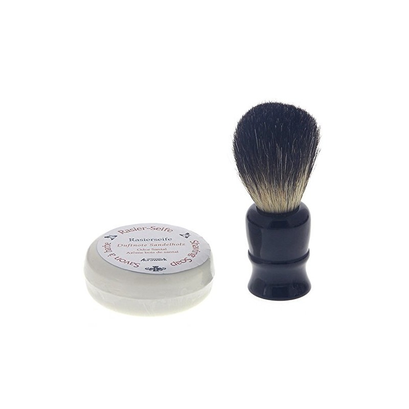 Aura Workshop, Shaving Brush & Shaving Soap Grey Badger Brush