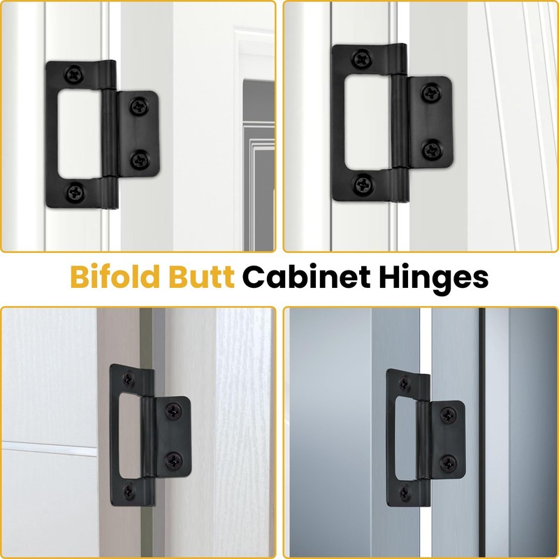 Aifeier ET 8 Pcs Non-Mortise Door Hinges, 2 x 0.9
