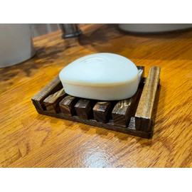 2 x Wooden Soap Trays By RustiK, Twin Pack, Handmade, Natural Materials, Eco Friendly, Home Decor, Storage, Soap Dish, Woodcrafted for Kitchen, Bathroom, Shower.