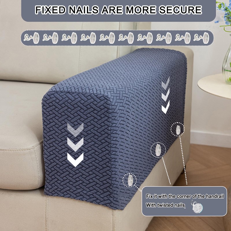 GueYi Couch Arm Covers,Sofa Arm Covers Set of 2 Polyester