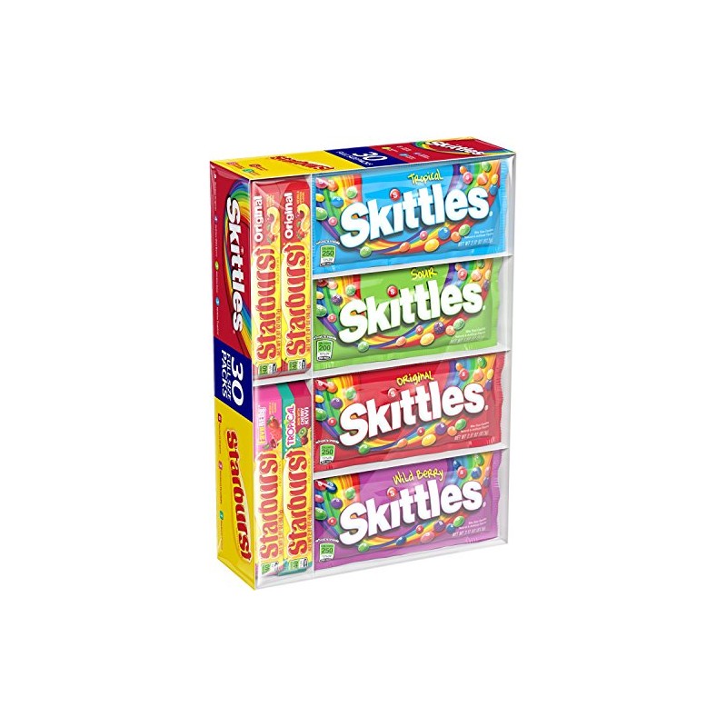 SKITTLES & STARBURST Full Size Variety Mix for Christmas Candy