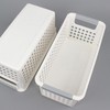 Plastic Simple Storage Basket with Handle Organizer 2ea