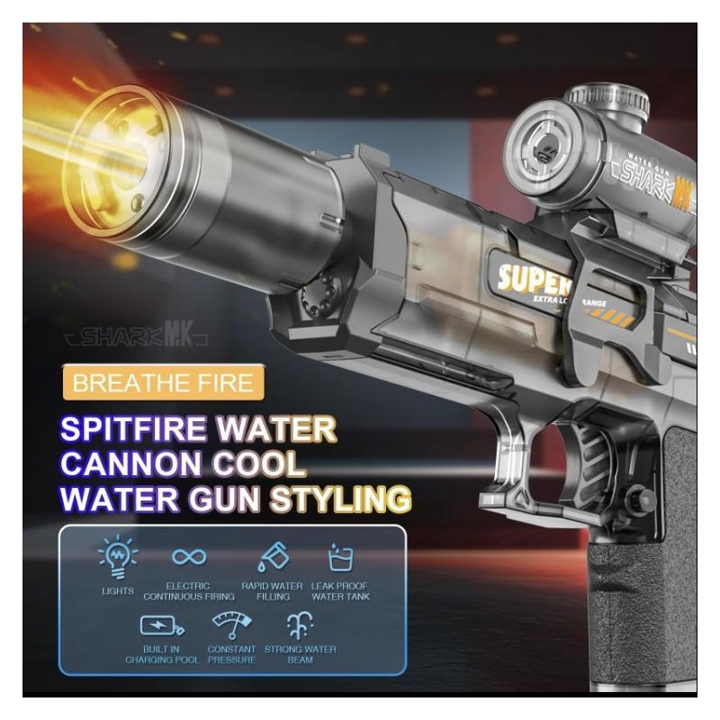 Ultimate Battle Blaster Electric Water Guns with Realistic Muzzle Flame,