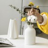 12cm White Ceramic Small Vases Set for Dry Flowers Minimalist