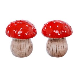 The Bridge Collection Ceramic Mushroom Salt and Pepper Shaker Set