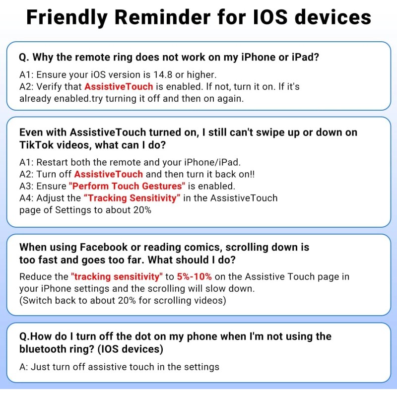 MILOUZ Remote Scrolling Ring for Tiktok,Page Turner for Kindle App