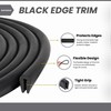 Black U Channel Edge Trim Seal EPDM 15/32" high x