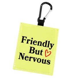 Friendly But Nervous Alert Hang Tags for Dog Nervous Dog Hanging Dog Alert Patches Hanging Dog Tags (Friendly But Nervous-D)