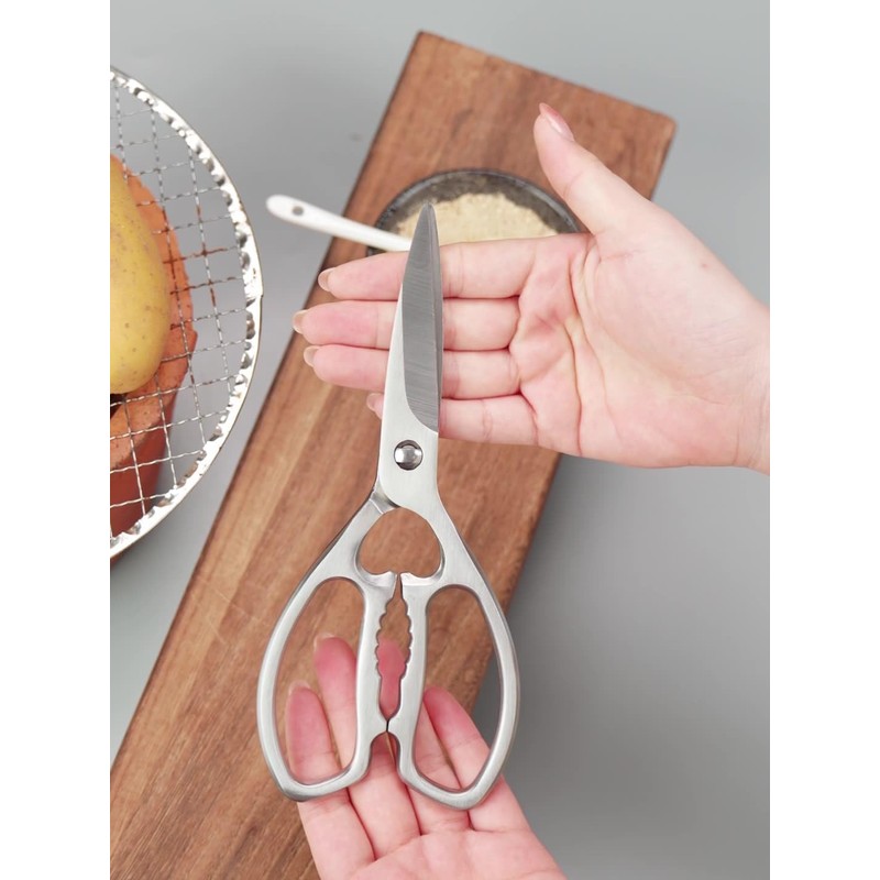 Full Stainless Steel Separable Sharp Powerful Kitchen Scissors Multi-Purpose Heavy