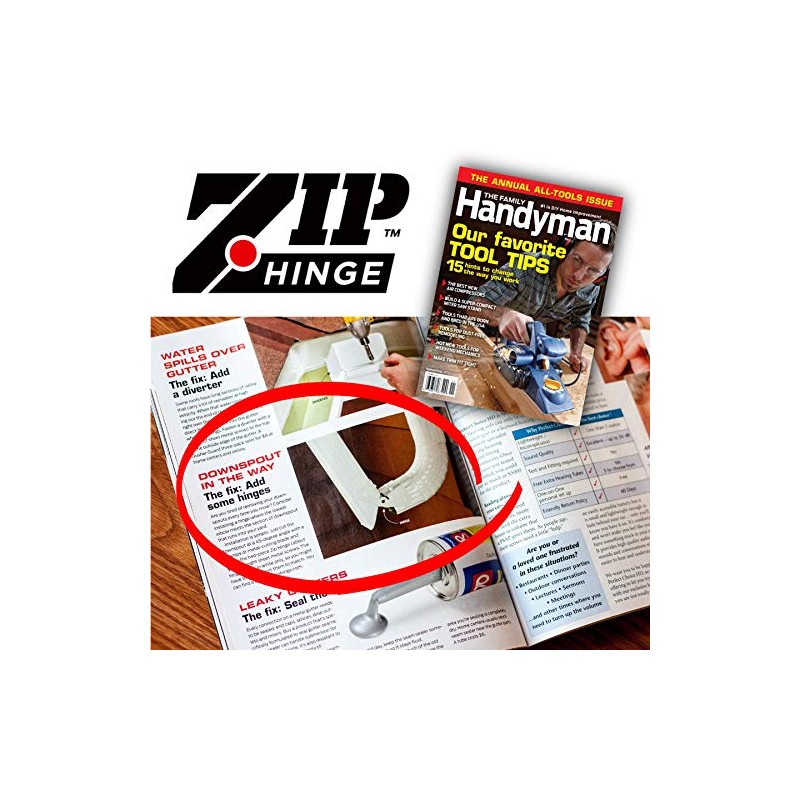 Zip Hinge Downspout Gutter Hinge (1 Pack) | Made in