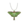 d'ears Luna Moth Necklace Stainless Steel 18" Chain, made in