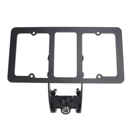 License Plate Frame Holder, Lockable Front License Plate Cover with Mounting Accessories, Aluminum Alloy Anti Theft Stylish Look Front License Plate Frame for Vehicle