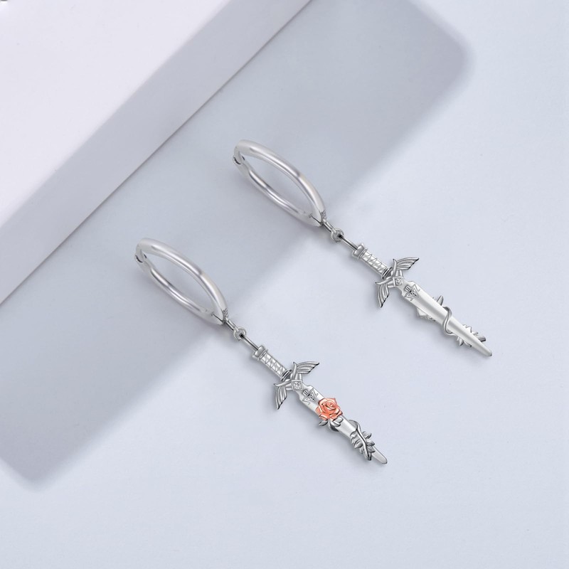 Sword Earrings Sterling Silver Sword Earrings Warriors Jewelry Gifts for