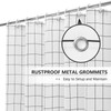 AooHome Black and White Extra Long Shower Curtain, Polyester Durable